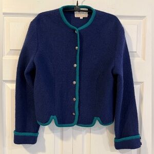 VTG Tally Ho Boiled Wool Cardigan Sweater